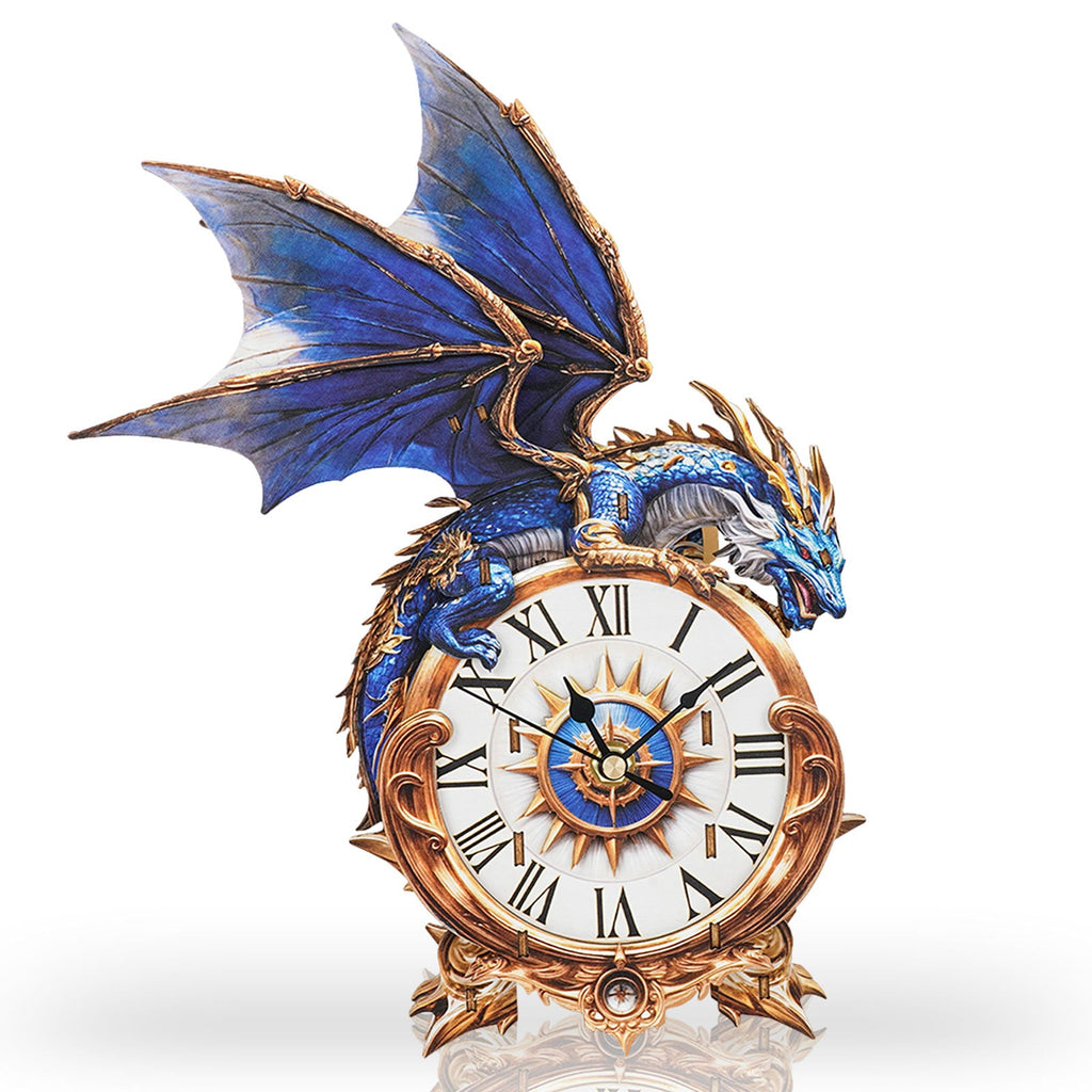 Blue Dragon– DIY Wooden Clock, 3D Puzzle Craft Kit