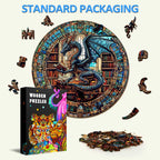 The Dragon's Library Wooden Jigsaw Puzzle