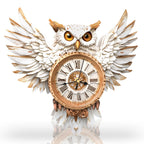 Snowy Owl– DIY Wooden Clock, 3D Puzzle Craft Kit