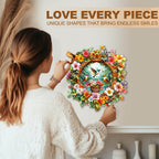 Hummingbird flower basket Wooden Jigsaw Puzzle