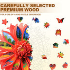 Oil On Chrysanthemum Wooden Jigsaw Puzzle