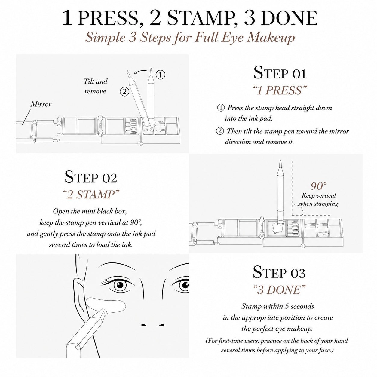 Lash & Liner Stamp Kit 3-in-1 Lower Lash & Eyeliner Stamp Kit