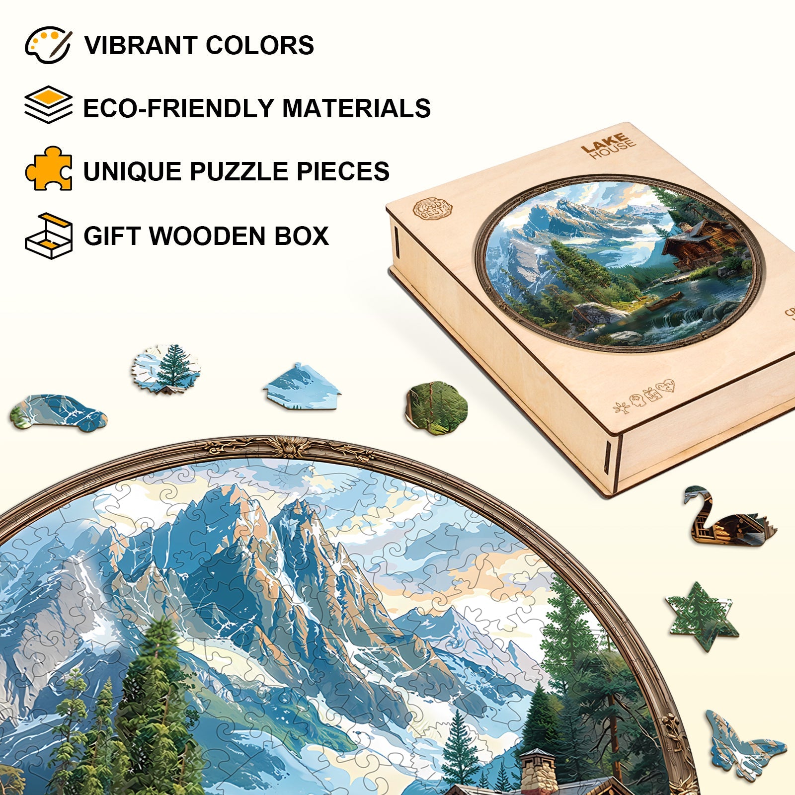 Lake House Wooden Jigsaw Puzzle