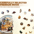 Christmas Crystal Train Wooden Jigsaw Puzzle
