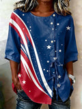 Women's Casual American 250 Art Printed Top