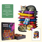 Pillow Kitten Wooden Jigsaw Puzzle