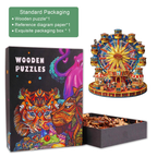 Circus Ferris Wheel Wooden Jigsaw Puzzle