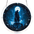 Moonlit Guardian Light Suncatcher-Acrylic Window Art
