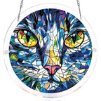 Mosaic Cat Light Suncatcher-Acrylic Window Art