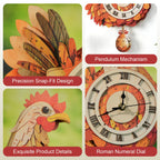 Cluck & Tick Hen Egg  – DIY Wooden Clock, 3D Puzzle Craft Kit