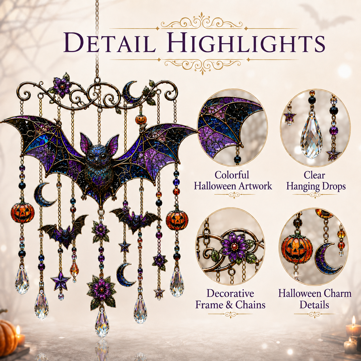 🎃Halloween Suncatcher Wind Chime
