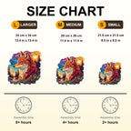 Colorful Star Wolf Wooden Jigsaw Puzzle