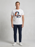Unisex Denver Broncos Football Logo Printed Waffle Knit T-shirt