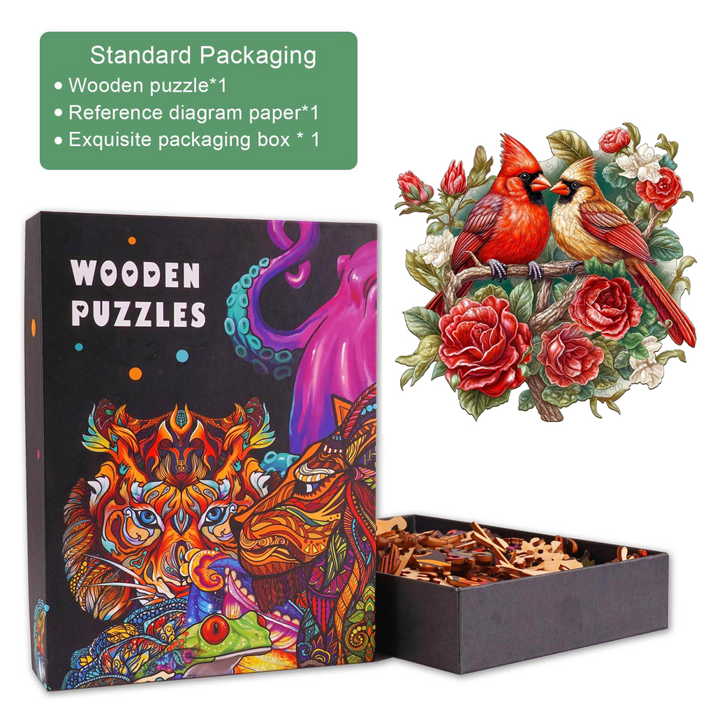 Beautiful Cardinal Wooden Jigsaw Puzzle