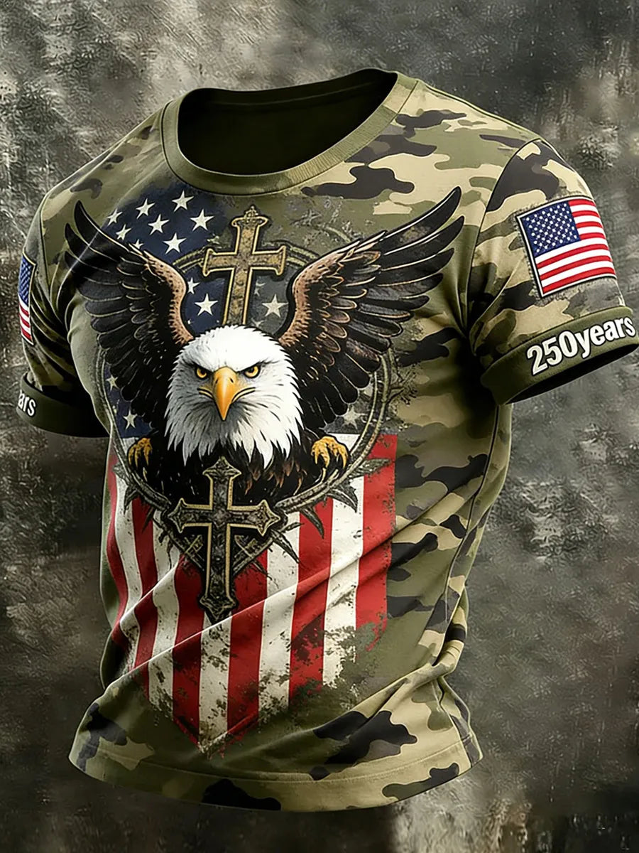 Men's Retro Faith 250th Anniversary American Short-Sleeve T-Shirt