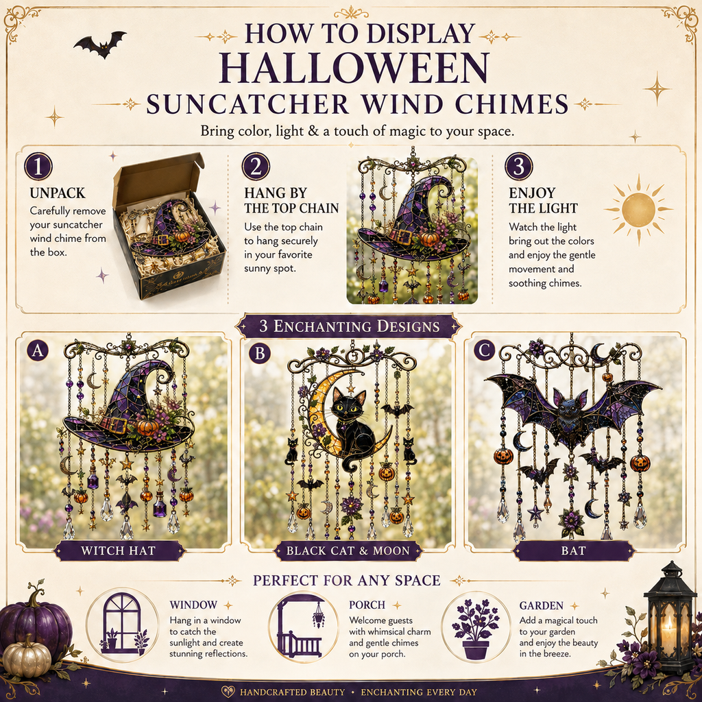 🎃Halloween Suncatcher Wind Chime