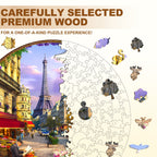 Street scenes of Paris Wooden Jigsaw Puzzle