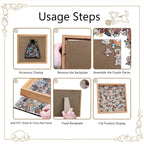 195 Pcs Morandi-Colored Cute Dog Shaped Square Wooden Jigsaw Puzzle