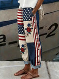 Women'S Flag Printed Casual Pants