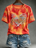 Women'S Football Gameday Gift For Football Fans Short Sleeve T-Shirt