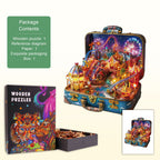 Neon Playground Wooden Jigsaw Puzzle