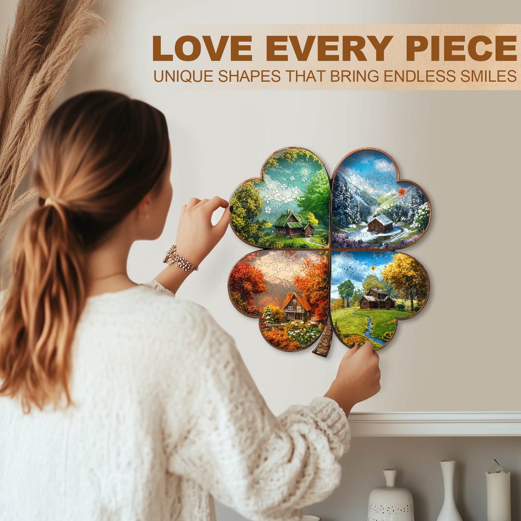 Seasons Scenery Wooden Jigsaw Puzzle