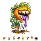 Man-eating flower Wooden Jigsaw Puzzle