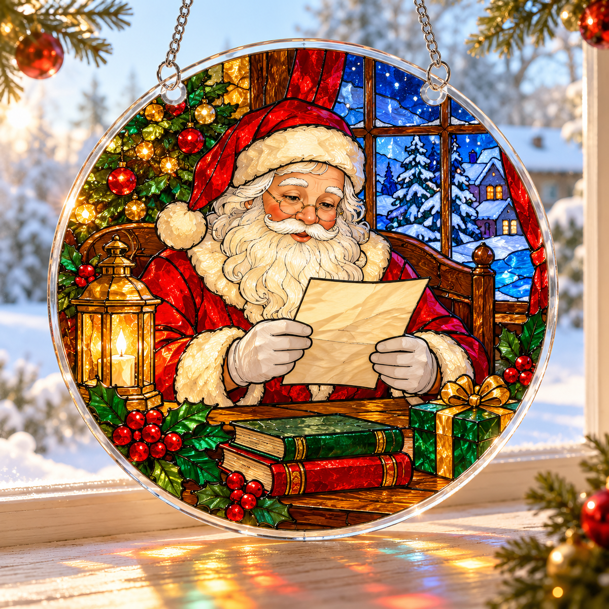 Christmas Acrylic Jigsaw Puzzle Suncatcher - Santa’s Letter