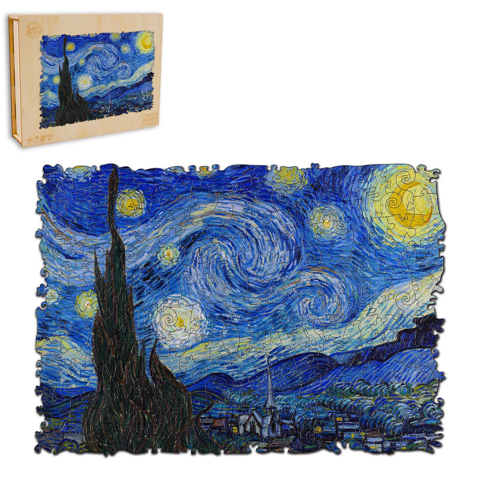 The Starry Night Wooden Jigsaw Puzzle