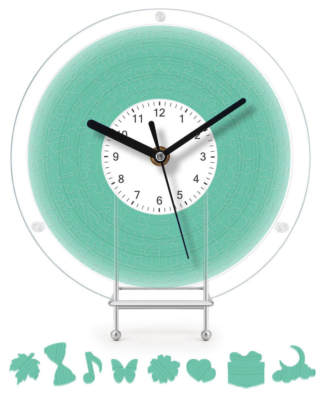 DIY Acrylic Puzzle Clock Kit - Fresh Green