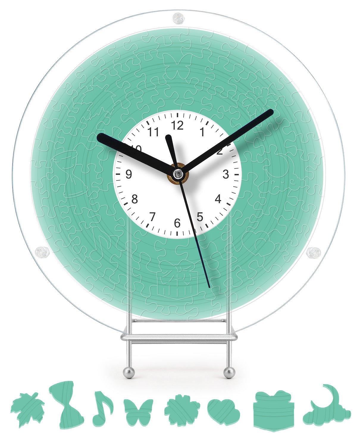 DIY Acrylic Puzzle Clock Kit - Fresh Green