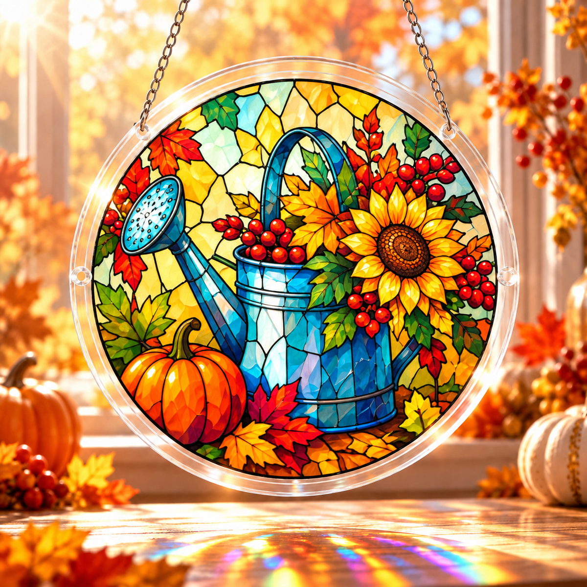 Tanksgiving Acrylic Jigsaw Puzzle Suncatcher - Harvest Bouquet