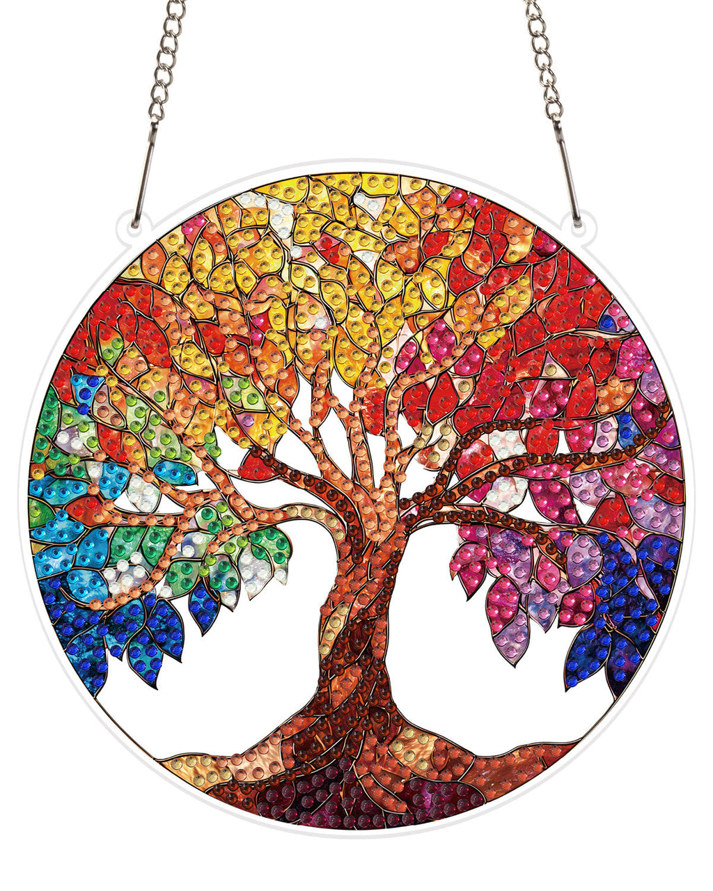 5D DIY Diamond Painting Suncatcher Kit - Rainbow Tree of Life