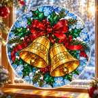 Christmas Acrylic Jigsaw Puzzle Suncatcher - Bells & Holly