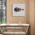 Sunset guitar Wooden Jigsaw Puzzle