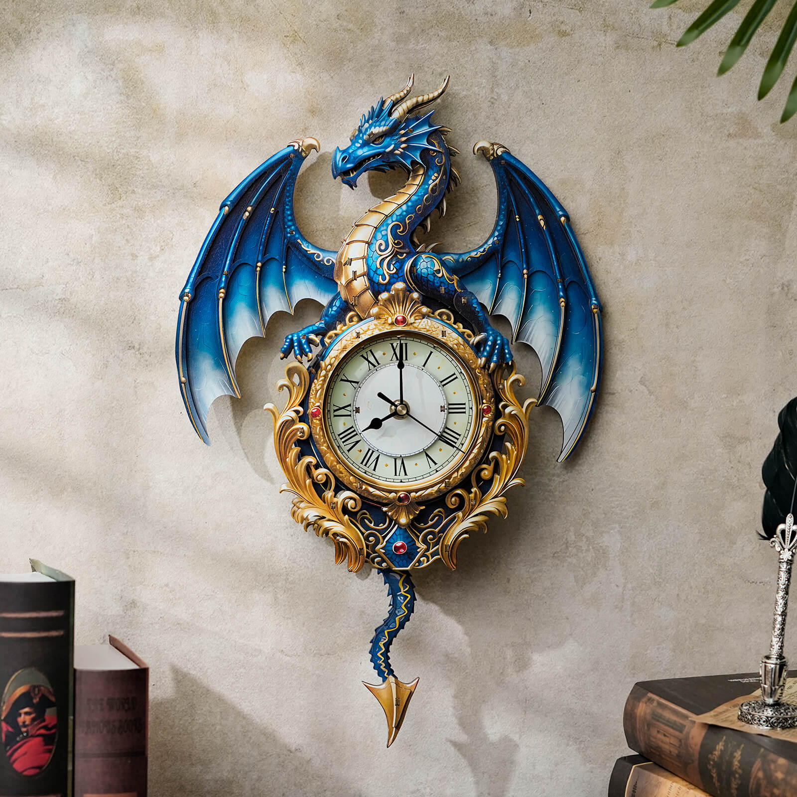 Blue Dragon – Hourly Chime DIY Wooden Clock, 3D Puzzle Craft Kit