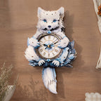 Arctic Fox– DIY Wooden Clock, 3D Puzzle Craft Kit