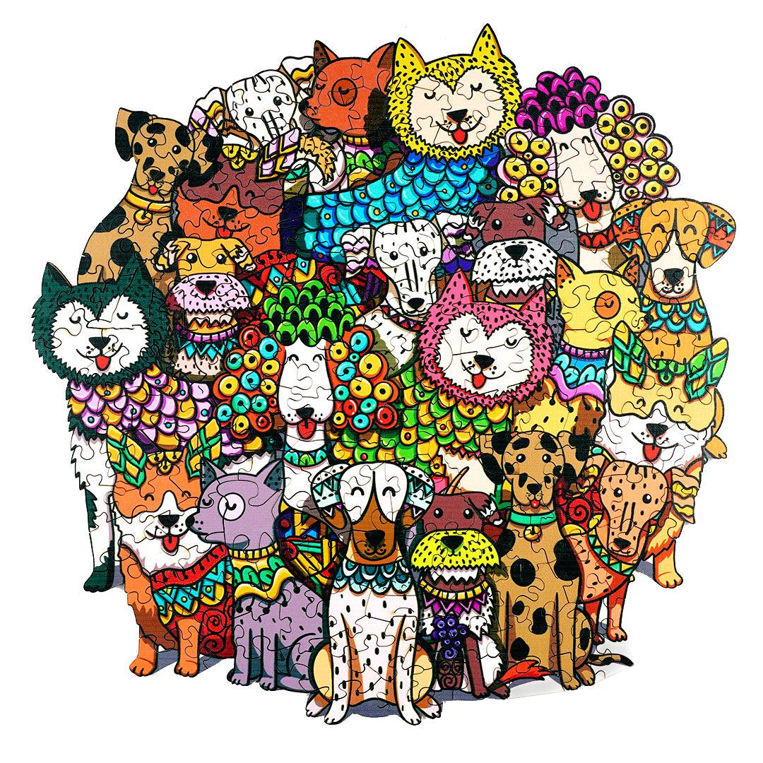 Rich Dog Wooden Jigsaw Puzzle