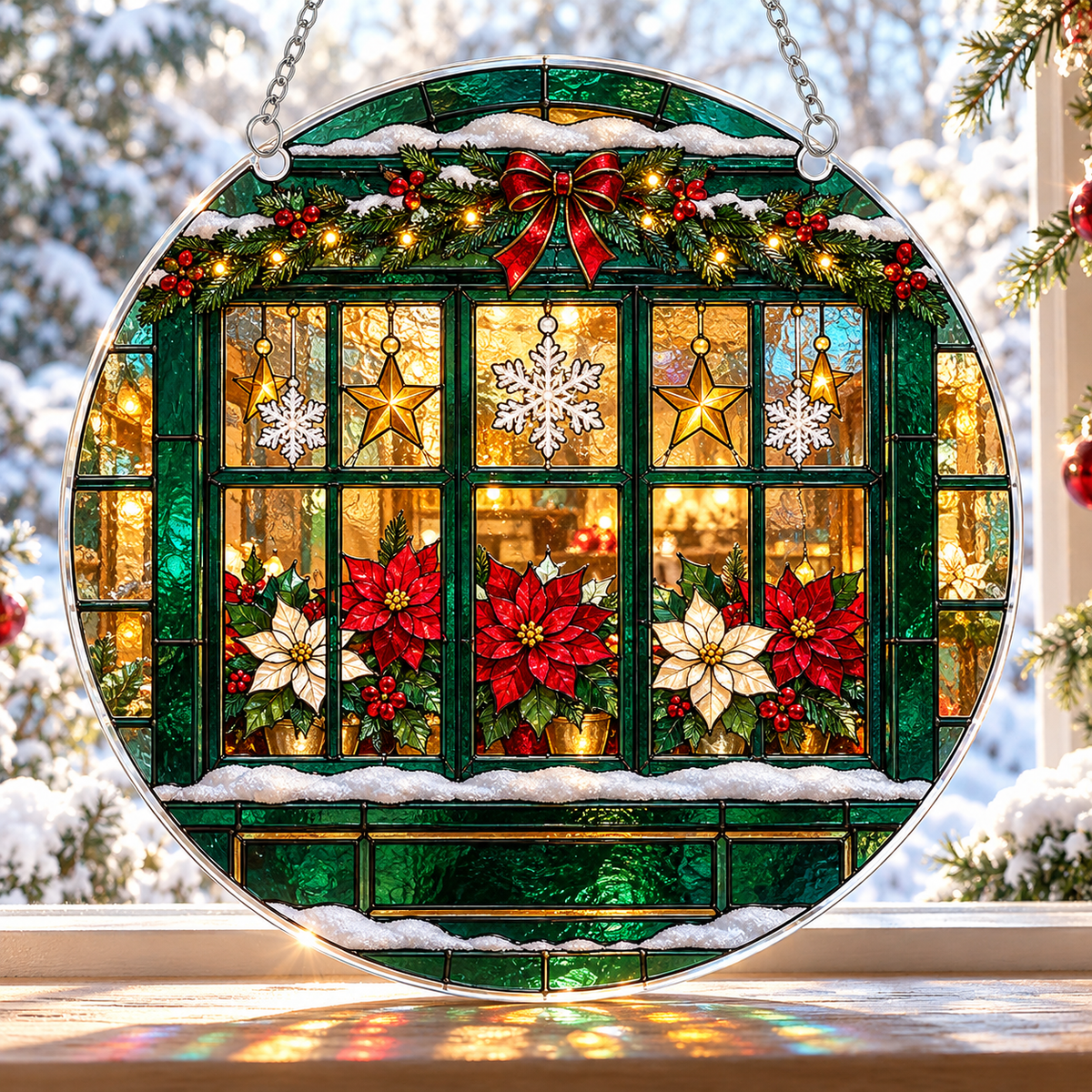 Christmas Acrylic Jigsaw Puzzle Suncatcher - Window Wishes