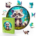 Cute Raccoon Children's Wooden Jigsaw Puzzle