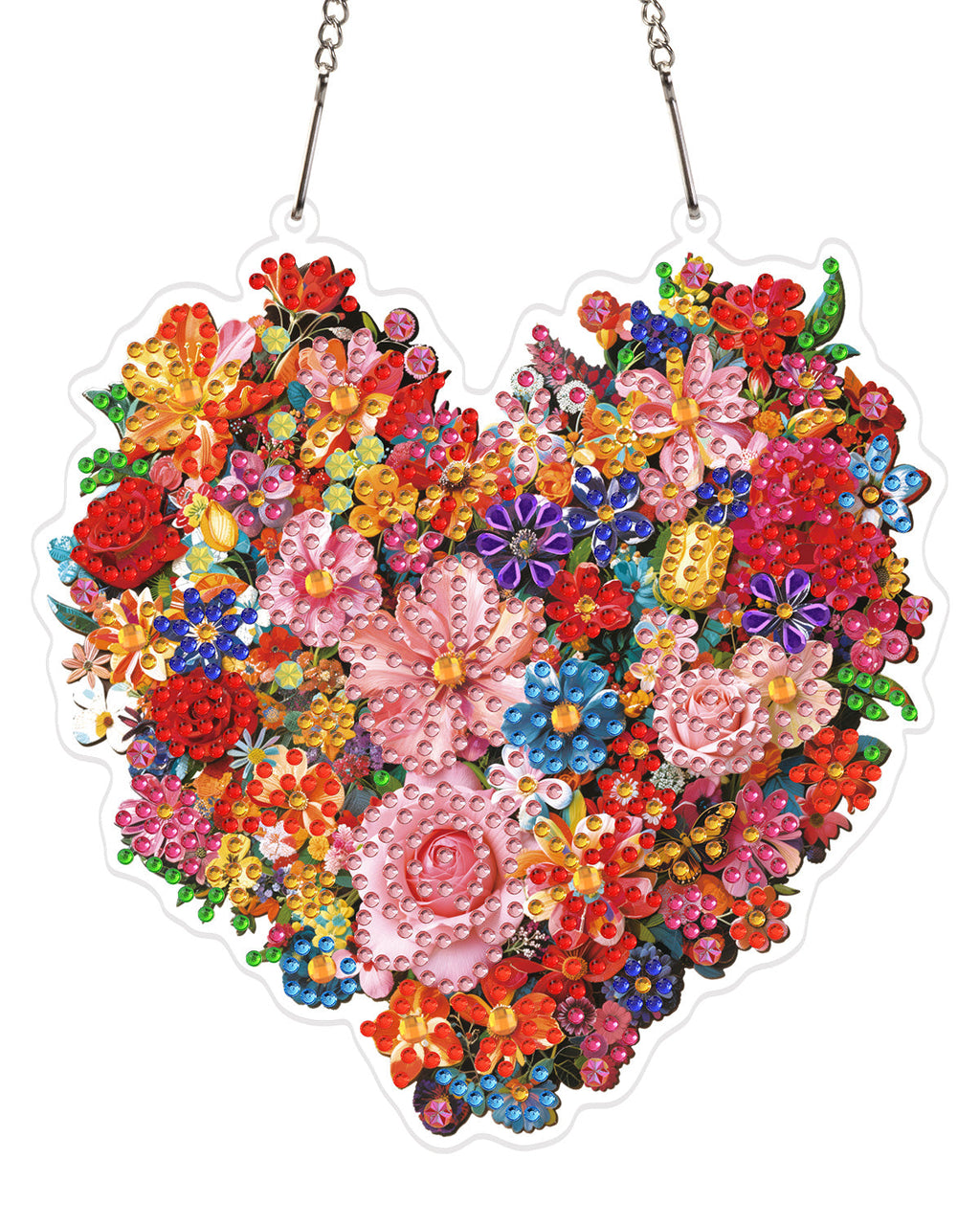 5D DIY Diamond Painting Suncatcher Kit - Blooming Heart