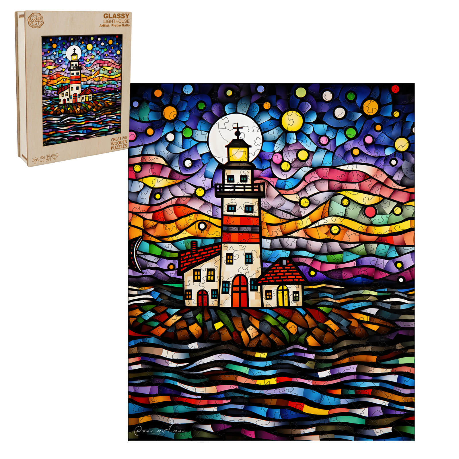 Glassy Lighthouse - By Artist Pietro Gallo