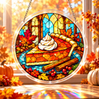 Tanksgiving Acrylic Jigsaw Puzzle Suncatcher - Pumpkin Pie