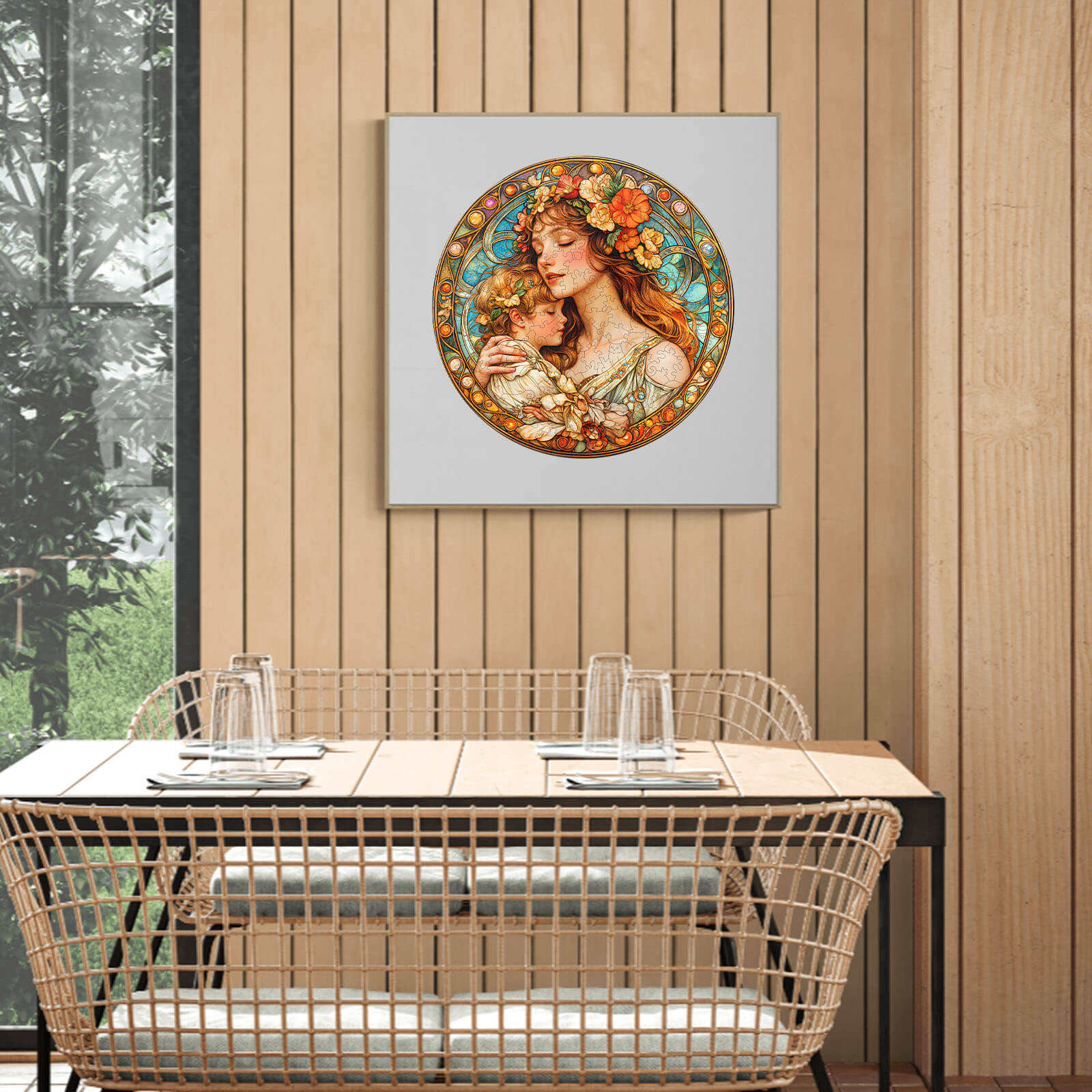 Maternal love Wooden Jigsaw Puzzle