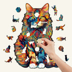 Maine Coon Wooden Jigsaw Puzzle
