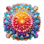 Crystal Mandala Wooden Jigsaw Puzzle