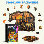 Woodcarving Bear Wooden Jigsaw Puzzle