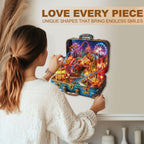 Neon Playground Wooden Jigsaw Puzzle