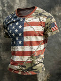 Men's Casual USA 250th Celebration Print Short Sleeve T-shirt
