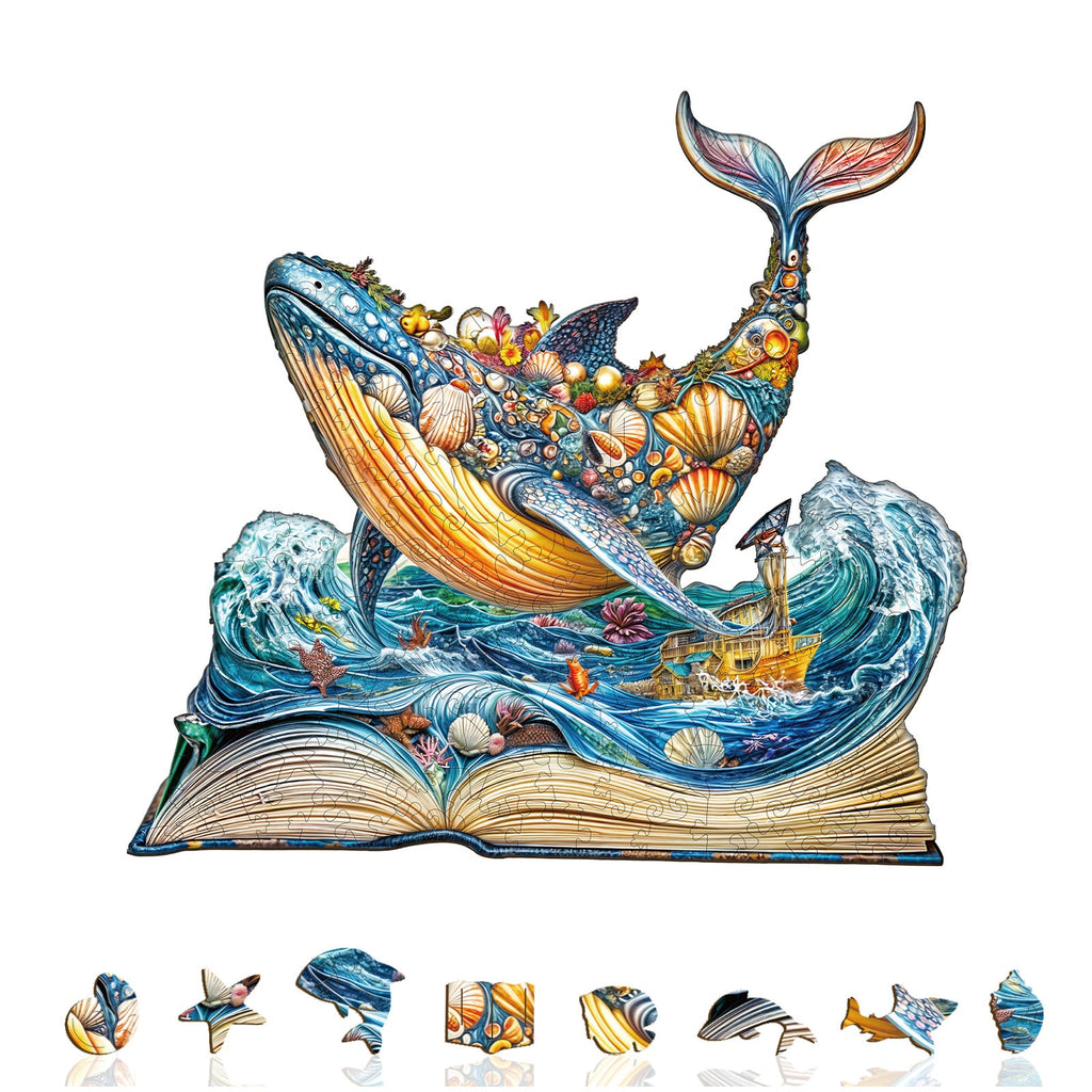 Whale Story-1 Wooden Jigsaw Puzzle